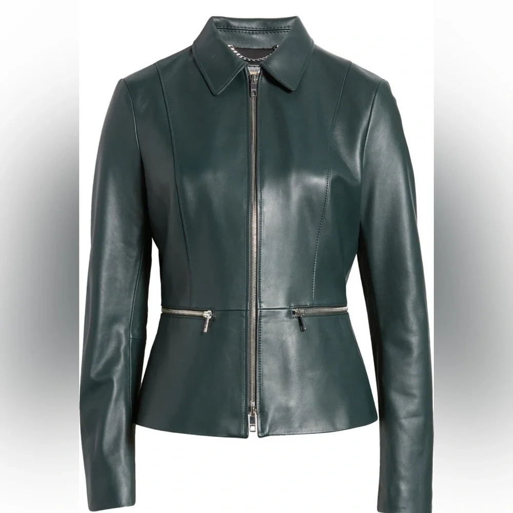 🔥LAST ONE!!!🔥BOSS Salomea Leather Jacket - Picture 6 of 16